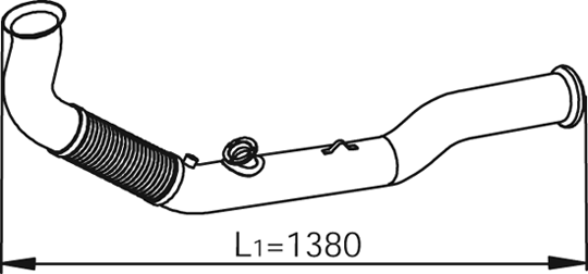 Tubo de escape DINEX 66135