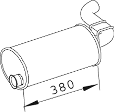 Silenciador posterior DINEX 66332