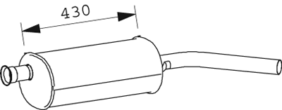 Silenciador posterior Renault MASTER I Bus · Renault MASTER I Van · Renault MASTER I Platform/Chassis