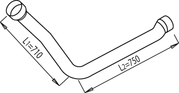 Tubo de escape DINEX 68164