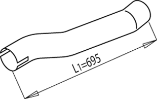 Tubo de escape DINEX 68247