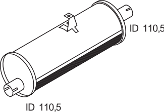 silenciador del medio DINEX 68303