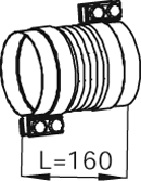 Unión flexible, escape DINEX 68516