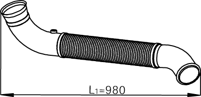 Tubo de escape DINEX 68520