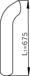 Tubo de escape DINEX 68608