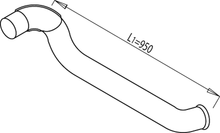 Tubo de escape DINEX 68693