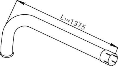 Tubo de escape DINEX 68770