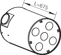 silenciador del medio DINEX 80401