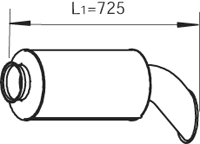 Silenciador posterior DINEX 80402