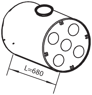 Silenciador central/posterior DINEX 80403
