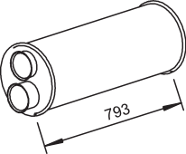 Silenciador central/posterior DINEX 80409