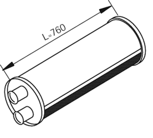 silenciador del medio DINEX 80447