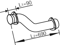 Tubo de escape DINEX 82163