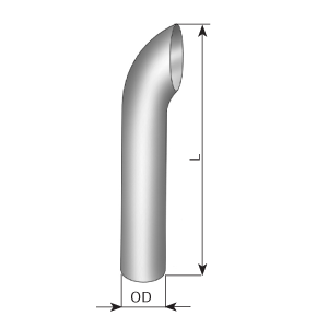 Tubo de escape, universal DINEX 91433