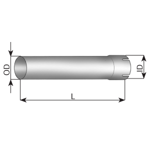 Tubo de escape, universal DINEX 93110
