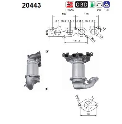 Catalizador Ford FIESTA V · Ford FUSION · Mazda 2