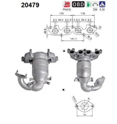 Catalizador Ford FUSION · Ford FIESTA VI · Ford FIESTA VI Van
