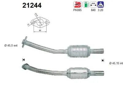 Catalizador Opel CORSA B · Opel TIGRA · Vauxhall CORSA Mk I
