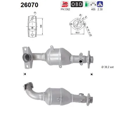 Catalizador Mitsubishi MIRAGE / SPACE STAR VI Hatchback · Mitsubishi MIRAGE VI Saloon