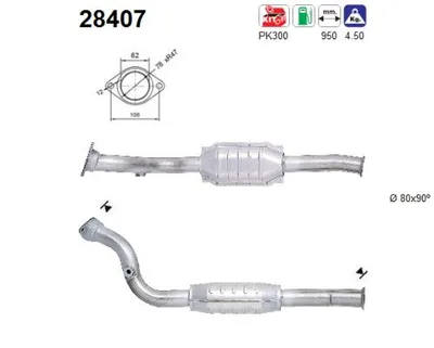 Catalizador Peugeot 806 · Fiat ULYSSE · Citroën EVASION MPV