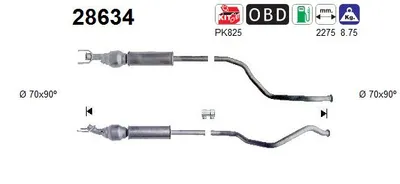 Catalizador Peugeot 307 Break · Peugeot 307 SW · Peugeot 308 SW I