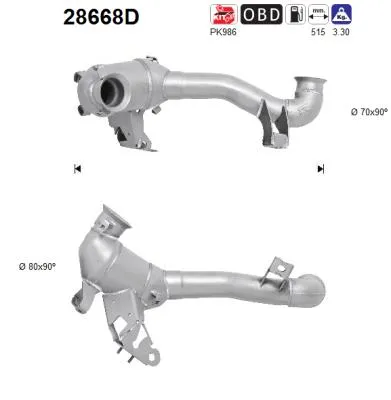 Catalizador Fiat ULYSSE · Citroën C8 · Peugeot 807