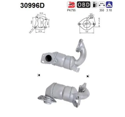 Catalizador Renault MODUS / GRAND MODUS · Dacia LOGAN