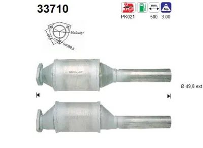 Catalizador Vw GOLF II · Vw JETTA II · Vw PASSAT B3/B4