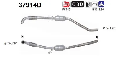 Catalizador Vw TRANSPORTER T5 Platform/Chassis (7JD, 7JE, 7JL, 7JY, 7JZ, 7F · Vw TRANSPORTER T5 Van · Vw TRANSPORTER T5 Bus
