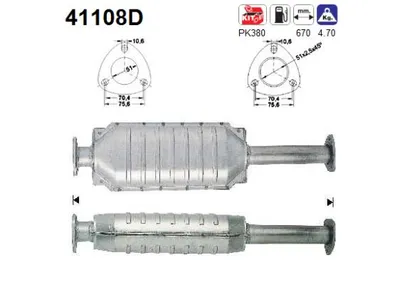 Catalizador Alfa Romeo 155 · Fiat TIPO · Lancia DEDRA