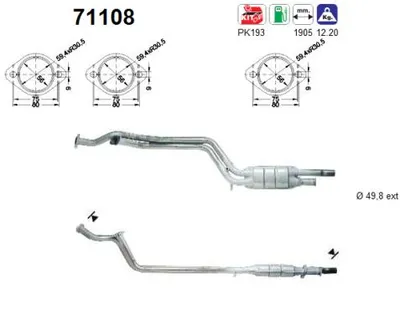 Catalizador Mercedes-Benz 124 Saloon · Mercedes-Benz 124 T-Model · Mercedes-Benz 124 Coupe