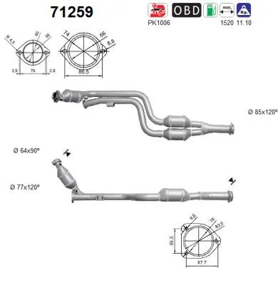 Catalizador Mercedes-Benz CLK · Mercedes-Benz CLK Convertible · Mercedes-Benz C-CLASS T-Model