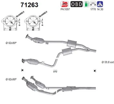 Catalizador Mercedes-Benz VITO / MIXTO Van · Mercedes-Benz VITO Bus · Mercedes-Benz VIANO