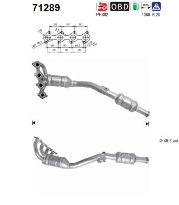 Catalizador Mercedes-Benz A-CLASS · Mercedes-Benz B-CLASS Sports Tourer