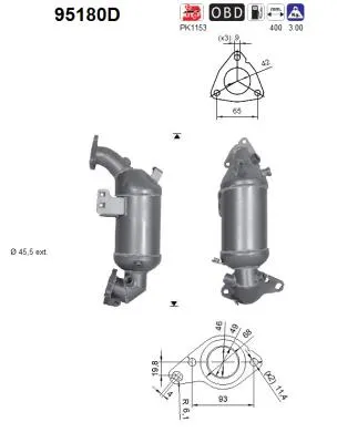 Catalizador Toyota COROLLA Saloon · Toyota AURIS · Toyota AURIS VAN Hatchback Van