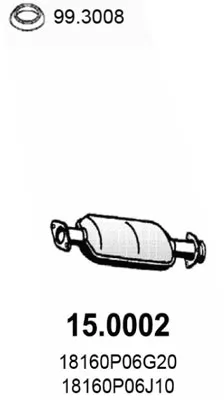 Catalizador Honda CIVIC V Saloon · Honda CONCERTO · Honda CIVIC VI Hatchback