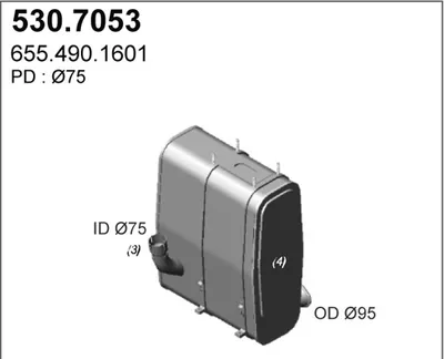 Silenciador central/posterior ASSO 530.7053