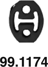 Soporte, sistema de escape ASSO 99.1174