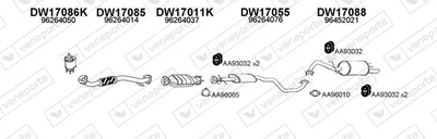 Sistema de gases de escape Daewoo REZZO