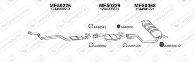 Sistema de gases de escape Mercedes-Benz 124 T-Model