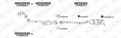 Sistema de gases de escape Mercedes-Benz E-CLASS