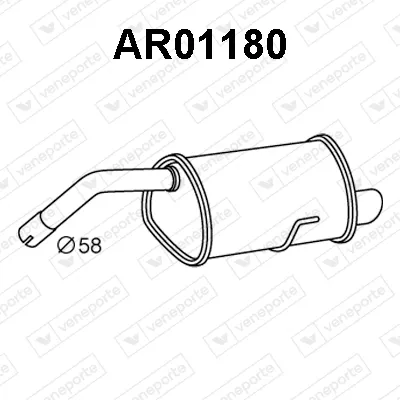 Silenciador posterior Alfa Romeo 156 · Alfa Romeo 156 Sportwagon