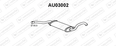 silenciador del medio Audi 80 B2 Saloon · Audi 80 B3 Saloon · Audi 90 B2