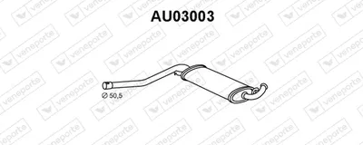 silenciador del medio Audi 100 C3 Saloon · Audi 100 C2 Avant · Audi 100 C3 Avant