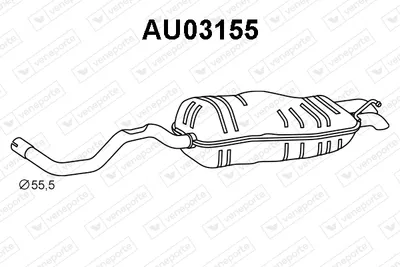 Silenciador posterior Audi A3 · Seat LEON · Vw GOLF IV