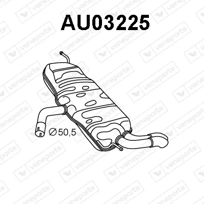 Silenciador posterior Audi A3