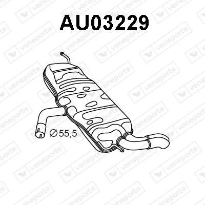 Silenciador posterior Audi A3