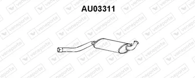 silenciador del medio Audi 100 C3 Saloon · Audi 100 C3 Avant · Audi 200 C3 Saloon