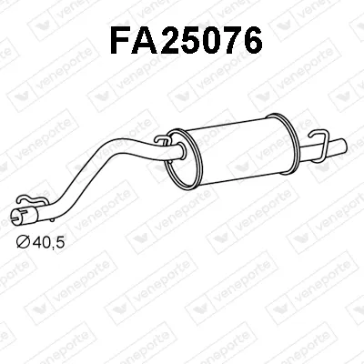 Silenciador posterior Fiat PANDA · Fiat PANDA Hatchback Van · Autobianchi Y10