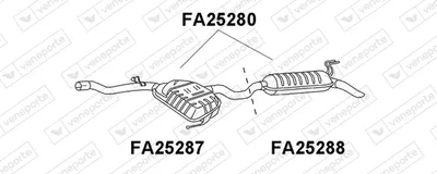 Silenciador posterior Fiat BRAVA · Fiat BRAVO I